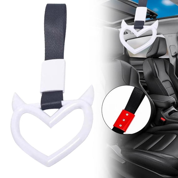Heart Shape Car Handle Drift Pendant Wall Hanging, Devil Heart Design for Car Bus Interior Exterior Decoration, 1pc
