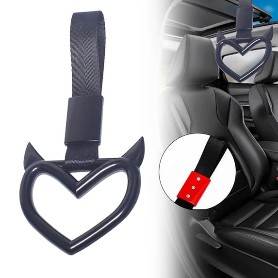 Heart Shape Car Handle Drift Pendant Wall Hanging, Devil Heart Design for Car Bus Interior Exterior Decoration, 1pc