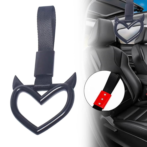 Heart Shape Car Handle Drift Pendant Wall Hanging, Devil Heart Design for Car Bus Interior Exterior Decoration, 1pc