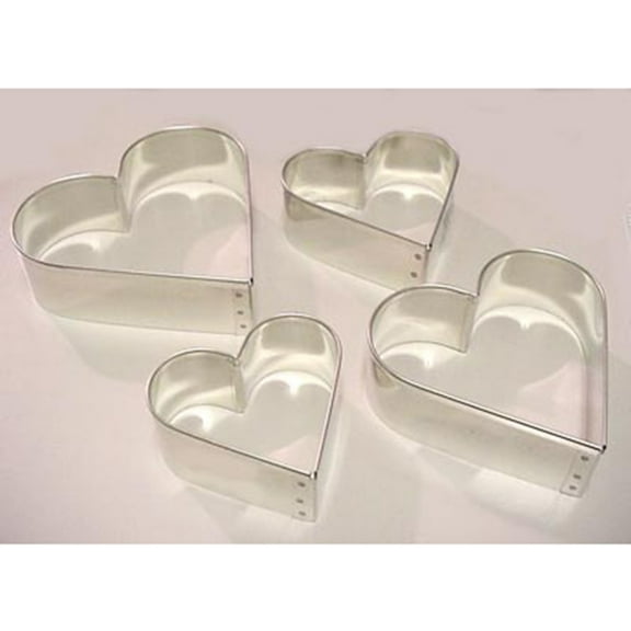Heart-Shape Cookie Cutter, Heavy Duty Tinned Steel 5-1/4"