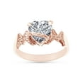 thumbnail image 1 of Heart Shape Cubic Zirconia In 14K Rose Gold Over 925 Sterling Silver Ring Size 14, 1 of 5