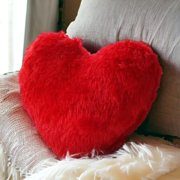 Heart Shape Cushion Pillow Valentine Gift, Red Love Pillow - 12"X12 Inch | For Girlfriend, Boyfriend, Couples, Husband & Wife Valentines Day Love Pillow, Valentine Week Gift Item