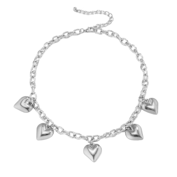 Heart Shape Designs Clavicle Necklace Love Heart Pendant Neckchains for Women Long Chains Collar Choker Party Jewelry