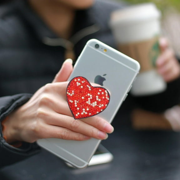 Heart Shape Diamond Glitter Grip Phone Holder