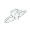 thumbnail image 1 of Rosec Jewels Heart Shape Diamond Promise Ring for Women (5 mm Lab Grown, EF-VS Quality), 10K White Gold, US 11.50, 1 of 8