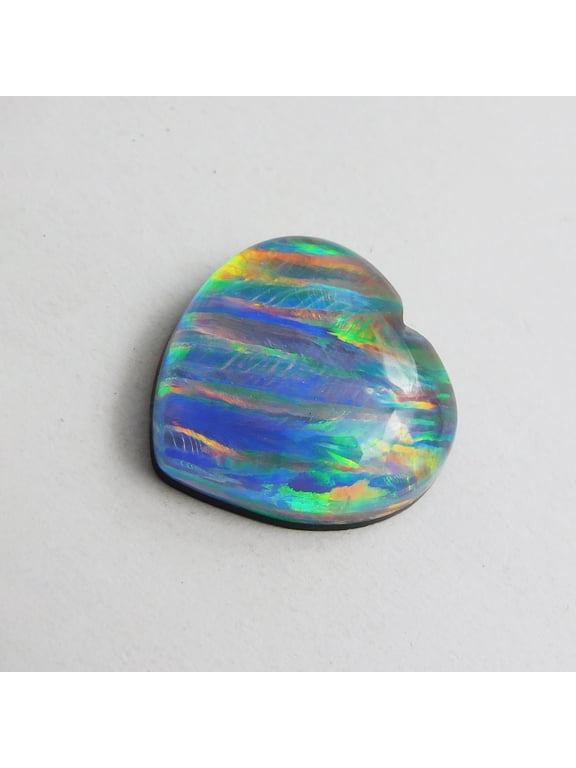 Heart Shape Doublet Opal Ring Size 9.05 Ct CERTIFIED Natural Loose Gemstone