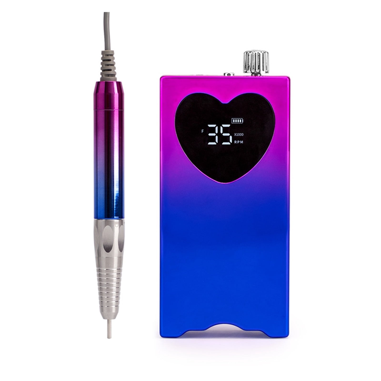 Heart Shape Electric Nail Drill Machine, Professional Portable Rechargeable 35000RPM Nail Drill For Acrylic Gel Nail ,Low Noise