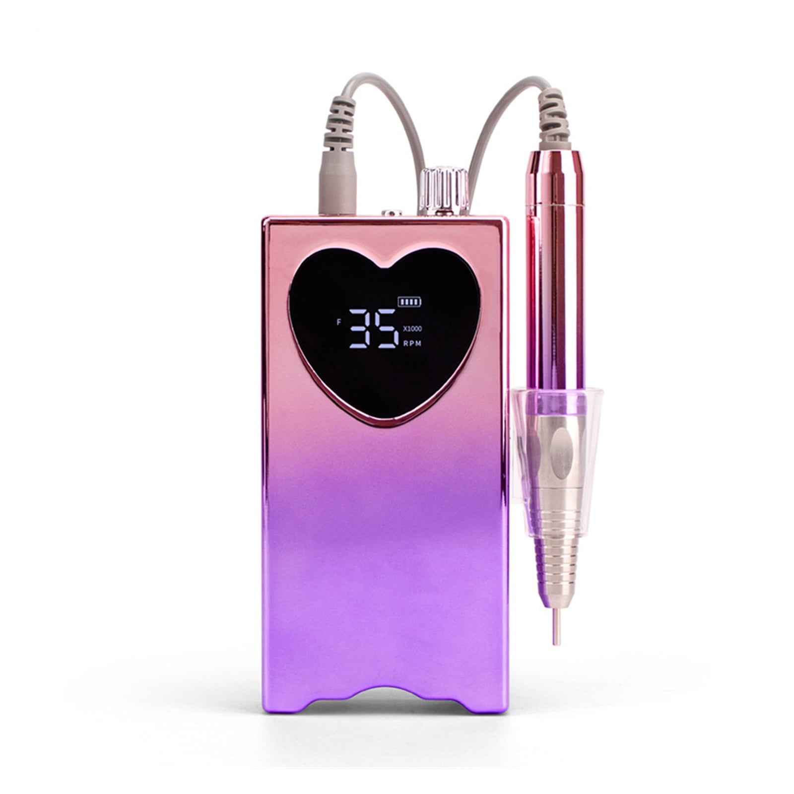 Heart Shape Electric Nail Drill Machine, Professional Portable Rechargeable 35000RPM Nail Drill For Acrylic Gel Nail ,Low Noise