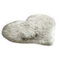 thumbnail image 1 of Heart Shape Fur Rug Fluffy Rug, Small Rugs for Bedroom,Fur Rug Faux Sheepskin Rugs for Living Room Super Soft Fluffy Rug for Dorm Room Sheepskin Rug Fluffy Rug for Bedroom Rectangle,12"x16", 1 of 3