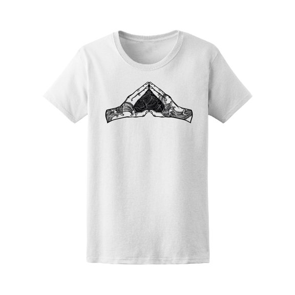 Heart Shape Hand With Wave T-Shirt Men -Image by Shutterstock, Male 3X-Large
