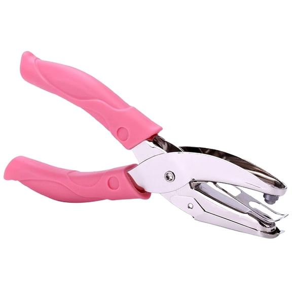 Heart Shape Hole Puncher,Paper Craft Punch Tool,Manual Single Hole Punch,Metal Die Cut Machine with Soft Cover Love Shape Design for Paper Card Scrapbooking Notebook DIY Art Craft Making,Pink