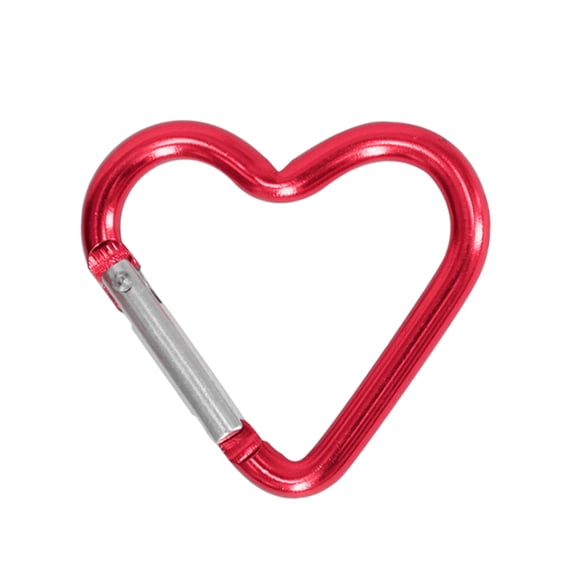 Heart Shape Hook Carabiner Hook Clip Key Holder Aluminum Alloys Keychain Clip for Outdoor Traveling Walking