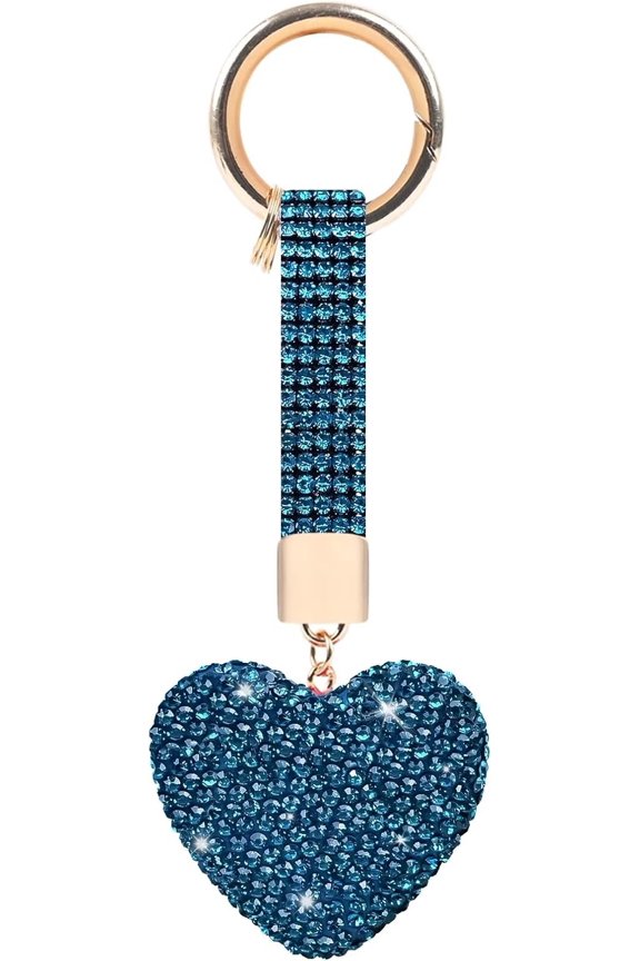 Heart Shape Key Chain, Crystal Keychain for Women with Sparkly Rhinestones Bling Car Key Chains for Backpack Handbag Car Key