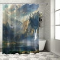 thumbnail image 1 of Orinice Bird Waterfall Mountain Bathroom Decor Set with Hooks, Colorful Luxurious Graphic Print Polyester Fabric Fashion Shower Curtain Set, Chic Modern Design, Multi-Size 60x72, 1 of 7