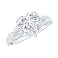 thumbnail image 1 of Rosec Jewels Heart Shape Moissanite Engagement Ring 2 Carat - D-VS1 Grade Moissanite Statement Ring - 8 mm, 14K White Gold, US 6.50, 1 of 8