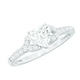 thumbnail image 1 of Rosec Jewels Moissanite Heart Engagement Ring for Women (1 Carat, 7 mm, D-VS1 Quality) - Heart Ring with Jewelry Box, 18K White Gold, US 11.00, 1 of 8