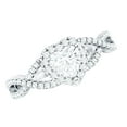 thumbnail image 1 of Rosec Jewels Moissanite Heart Engagement Ring for Women - 1/2 Carat - Moissanite Halo Crossover Ring - D-VS1 Grade, 10K White Gold, US 10.50, 1 of 9