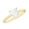 thumbnail image 1 of Rosec Jewels Certified Moissanite Heart Shaped Promise Ring - 7 mm Moissanite Solitaire Ring - D-VS1 Quality - with Jewelry Box, 18K Yellow Gold, US 12.00, 1 of 8
