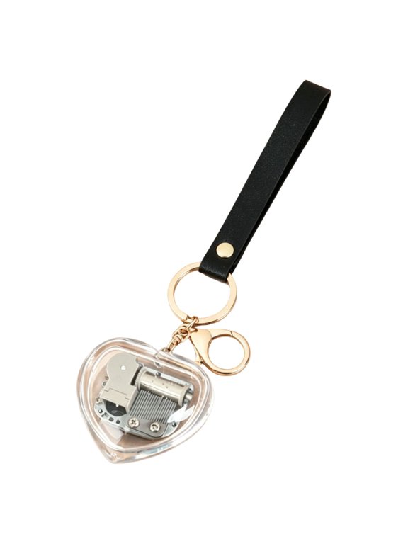 Heart Shape Music Box Keychain with Melodies Tune for Bags, Key, Backpacks