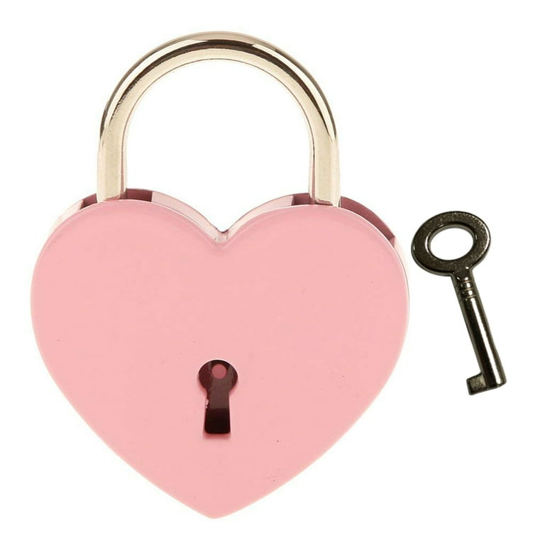 Pink padlock 2024 with key
