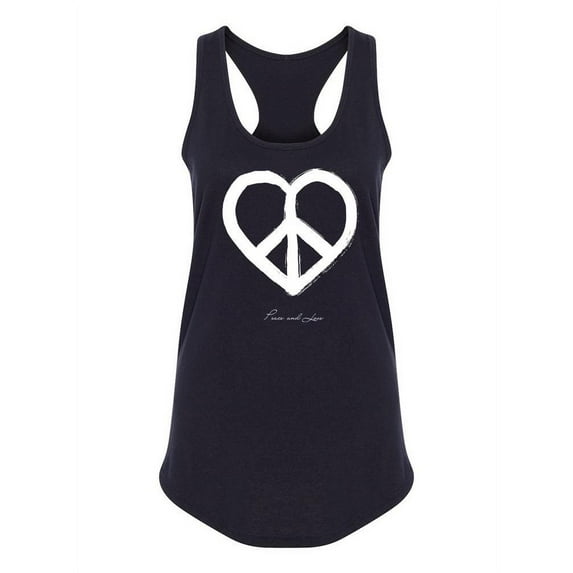 Heart Shape Peace Symbol. Tank Women -Image by Shutterstock, Female x-Large