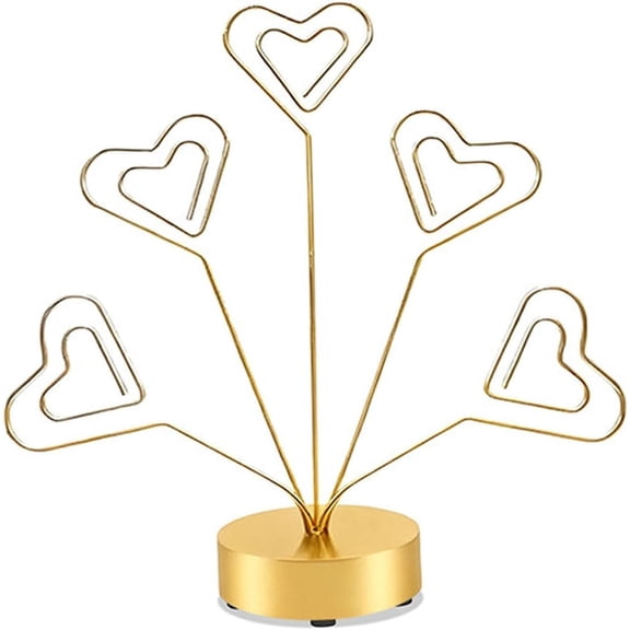 Heart Shape Photo Tree Holder Metal Place Card Holders Wedding Photo Holders Picture Name Clips for Wedding Table Decor(xxw)