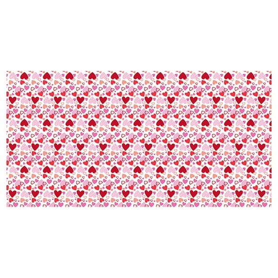 Heart Shape Print Tablecloth,108X54inch Plastic Disposable Tablecloth, Party Table Cover, Holiday Table Decor, Pink Red Tablecloth, Decorative Table Cover for Valentines Day Party Decor