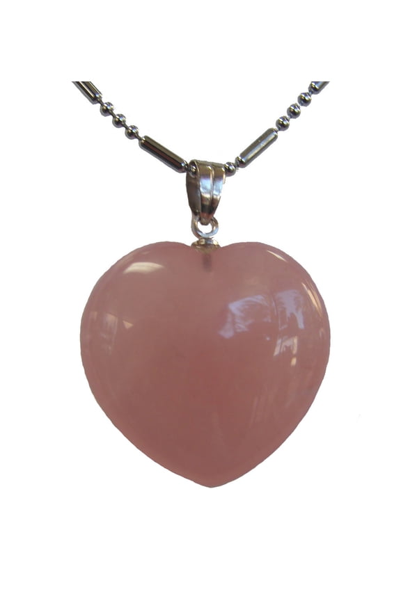 Heart Shape Rose Quartz Pendant