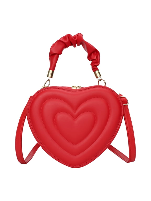 Heart Shape Satchel Crossbody Bags for Women Fashion Shoulder Bags Lightweight Top Handle Shoulder Bags