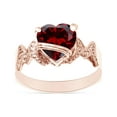 thumbnail image 1 of Heart Shape Simulated Garnet In 14K Rose Gold Over 925 Sterling Silver Ring Size 14, 1 of 5