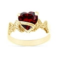 thumbnail image 1 of Heart Shape Simulated Garnet In 14K Yellow Gold Over 925 Sterling Silver Ring Size 5, 1 of 1