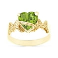 thumbnail image 1 of Heart Shape Simulated Peridot In 14K Yellow Gold Over 925 Sterling Silver Ring Size 4.5, 1 of 5
