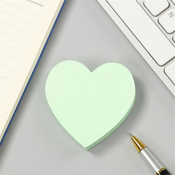 Heart Shape Sticky Notes Pastel Colorful Sticky Pad 100 Sheets/Pad Self-Sticky Note Pads 5Pack