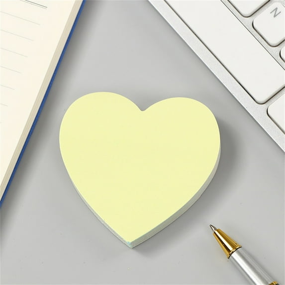 Heart Shape Sticky Notes Pastel Colorful Sticky Pad 100 Sheets/Pad Self-Sticky Note Pads 5Pack