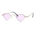 thumbnail image 1 of Heart Shape Sunglasses Women's Small Lightweight Metal Frame UV400 Gold, Purple, 1 of 4