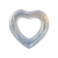 thumbnail image 1 of Heart Shape Swim Ring, Inflatable Pool Float 29.52 inch Extra Thick PVC Anti Roll Water Tube White Sparkle Pool Decoration T'oy, 1 of 6