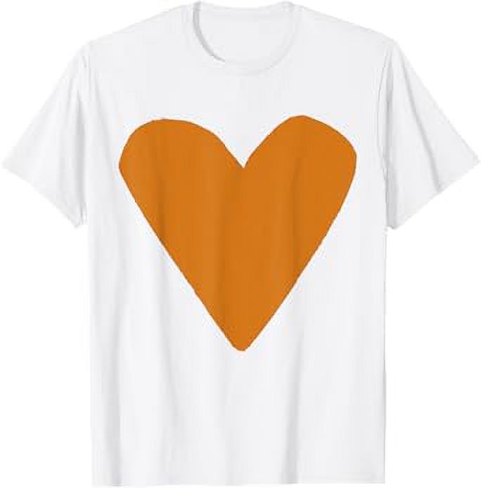 Heart Shape Symbol Love Kindness Peace Ochre TShirt