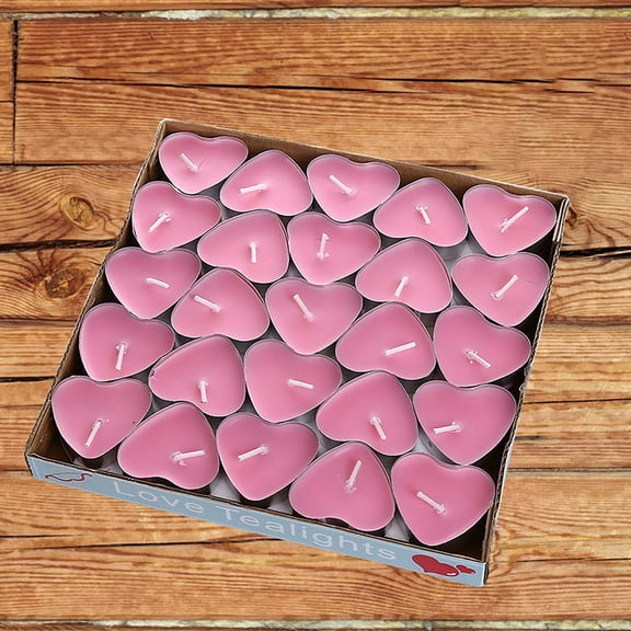 Heart Shape Tea Lights Candles,50Pcs Romantic Scented Small Candle for Home,2 Hour Burn Time,Add Romantic Colors,Suitable for Birthday Parties and Romantic Confessions