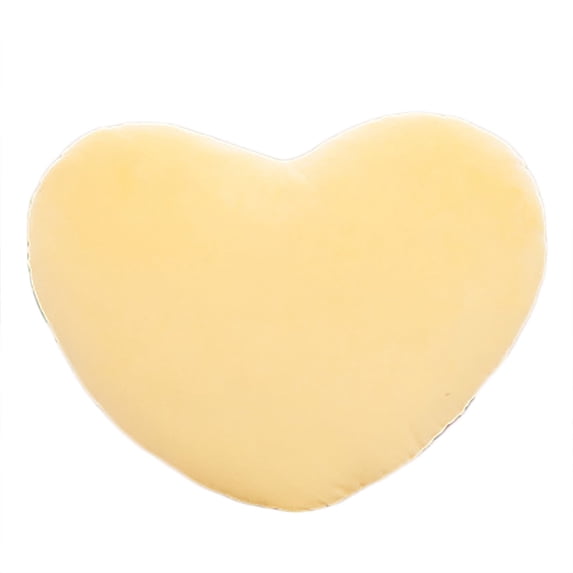Heart Shape Throw Pillow Decorative Back Cushion Soft Plush Material 7.8 Inches Small Heart Shaped Cushion for Valentine's Day Gift Home Sofa Decor Bedside Accent Pillow Yellow