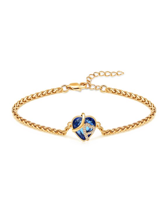 Heart Shape Urn Bracelet for Ashes for Women Stainless Steel Crystal Cremation Keepsake Adjustable Link Bangle Loved Ones Memorial Jewelry Gift