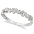 thumbnail image 1 of Heart Shape Wedding Engagement Stacking CZ Diamond Band Ring 925 Sterling Silver Gemstone Jewelry For Women Gift, 1 of 1