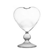 Heart Shape Wine Glass 10.5oz Decanter Cups Mugs for Cocktail Wine Juice Ice Cream Champagne Home Bar Party Club Glassware Barware, Clear Style