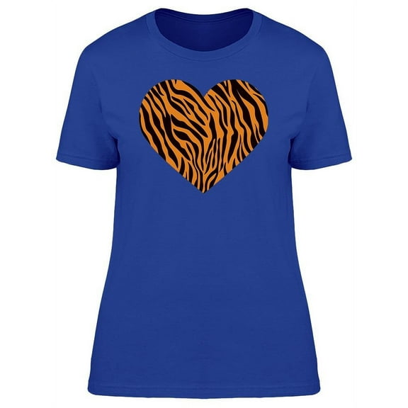 Heart Shape Zebra Print T-Shirt Women -Image by Shutterstock, Female Small