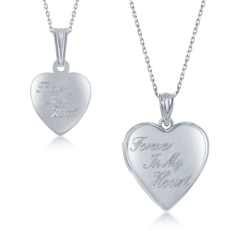 Sterling Silver 'Forever In My Heart' Mother & Daughter Locket Set Sterling Silver 'Forever In My Heart' Mother & Daughter Locket Set