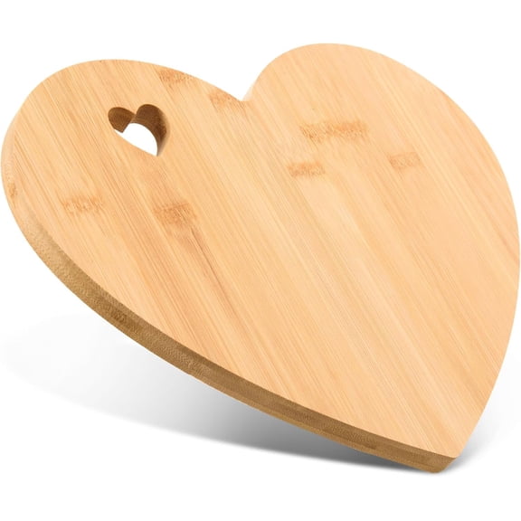 Heart-Shaped Acacia Wood Cutting Board with Decorative Hole - Multipurpose Charcuterie & Serving Platter for Kitchen, Breakfast, and Gifting(1Pcs,C)