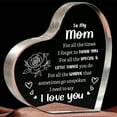 Heart Shaped Acrylic Block, Mom Birthday Gifts, Personalized Acrylic Plaque Heart Shaped ...