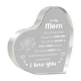 thumbnail image 1 of Heart Shaped Acrylic Keepsake 3.9x3.9 Inch Table Decor Block Gift for Mom Birthday Mother's Day Valentines Day Christmas and Sentimental Home Tabletop Desk Decor and Display, 1 of 7