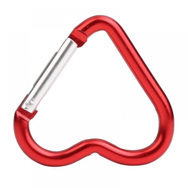Bonison Heart Shaped Aluminum Carabiner – 9pc Keychain Snap Clip Set