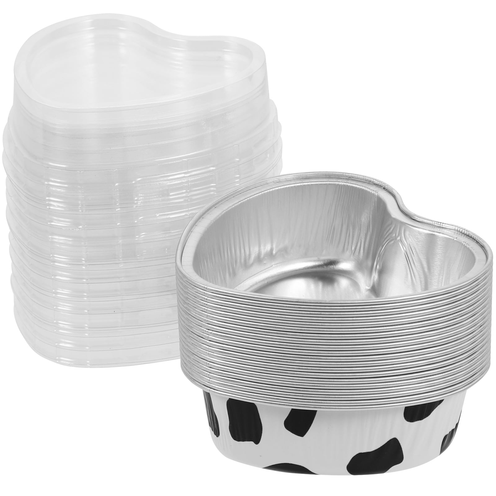 HeartShaped Aluminum Foil Box Muffin Tin Disposable Cake Stand Boxes