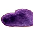 thumbnail image 1 of Heart Shaped Anti-Skid Floor Mat Plush Carpet Living Room Bedroom Area Rug Solid Color - Purple, 1 of 6